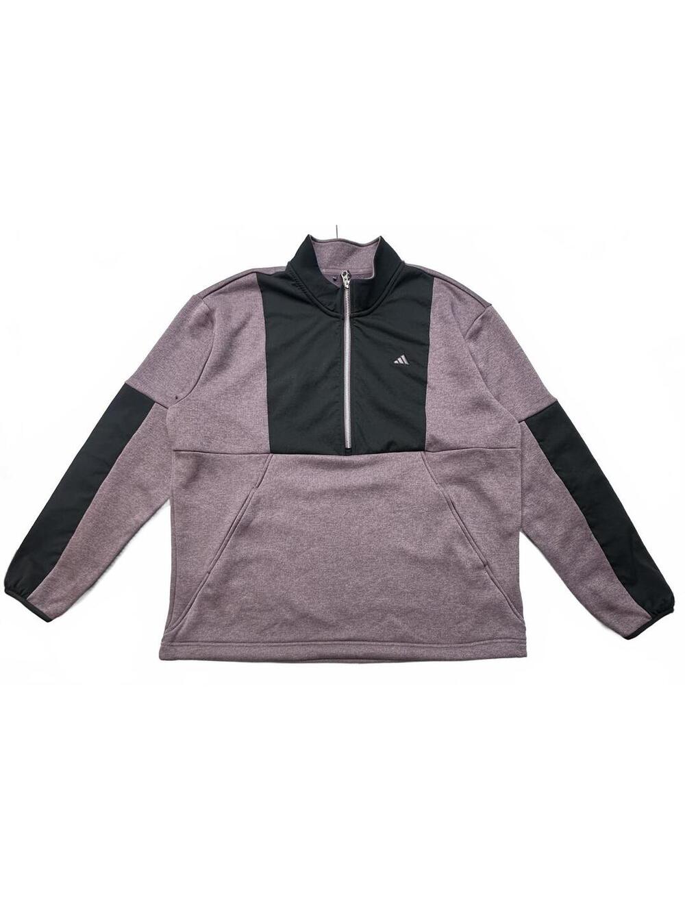 Adidas Go-To DWR Hybrid Half Zip Golf Pullover Men Large Shadow Fig Black IZ2930